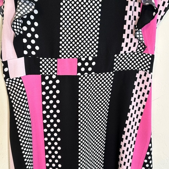 NWOT Women’s polka dot/stripe multi color dress Sz. M - Picture 5 of 13